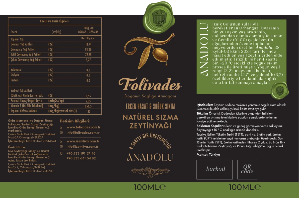 Erken Hasat 4 saatte 1 Soğuk Sıkım