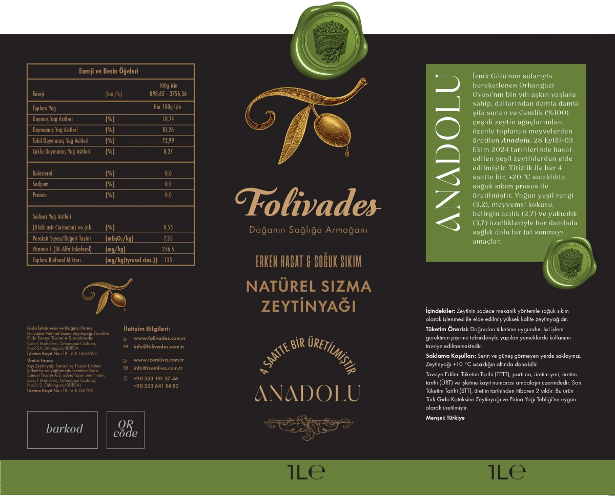 Erken Hasat 4 saatte 1 Soğuk Sıkım