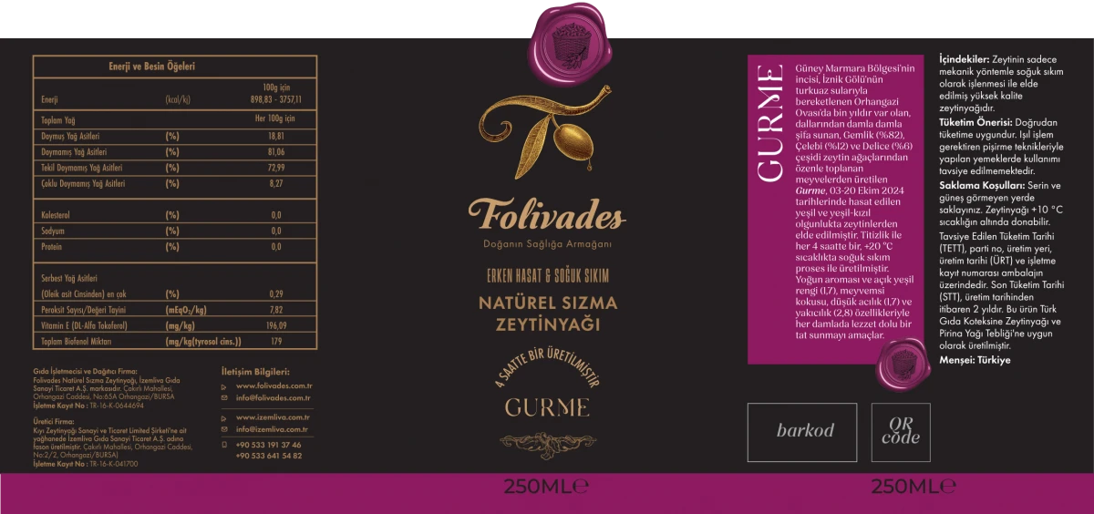 Erken Hasat 4 saatte 1 Soğuk Sıkım