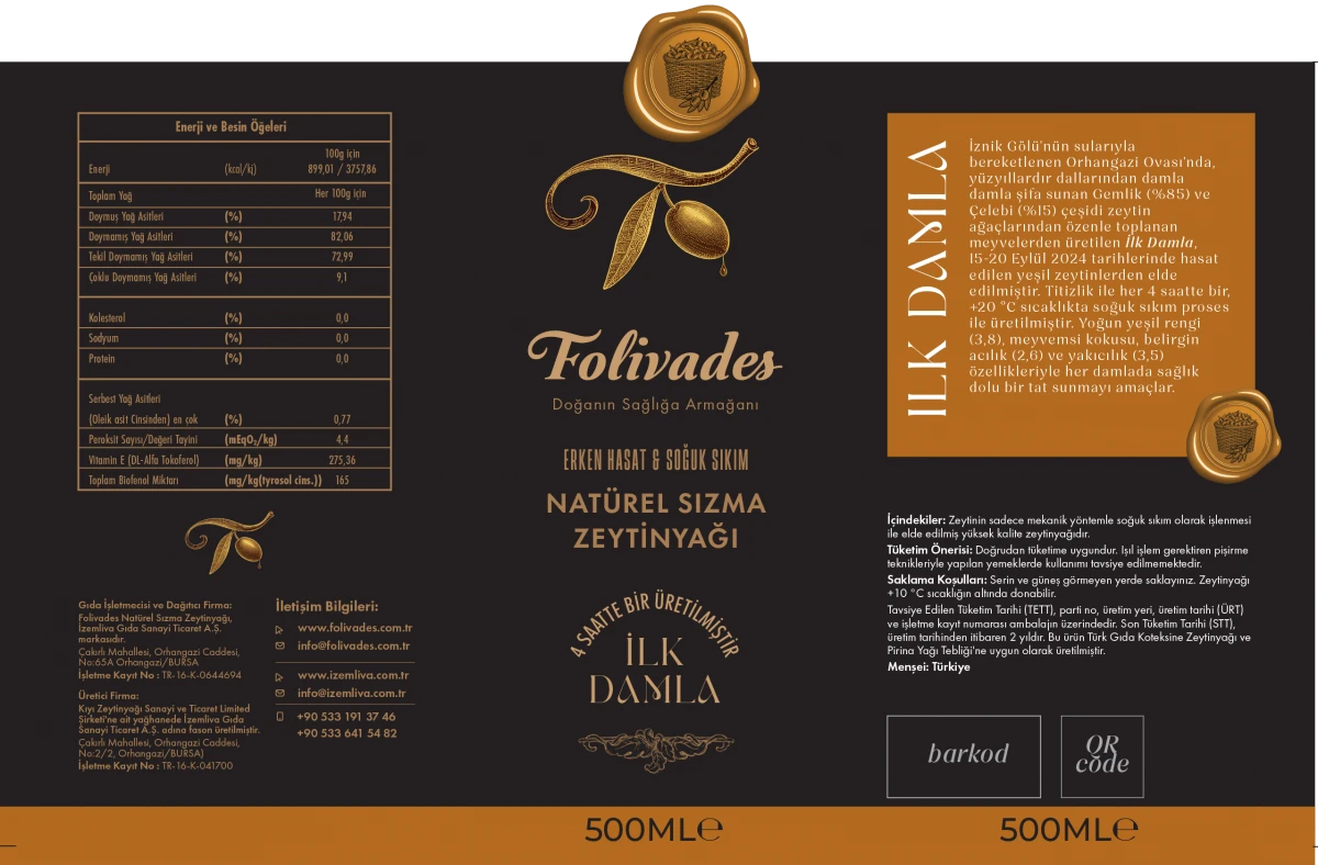 Erken Hasat 4 saatte 1 Soğuk Sıkım